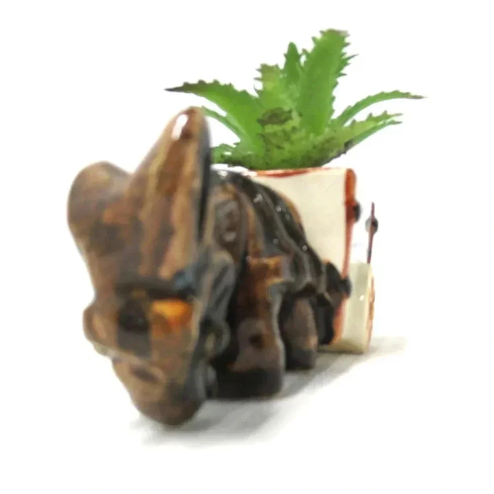 Vintage Burro Donkey with Cart Ceramic Planter Figurine Made In Occupied Japan